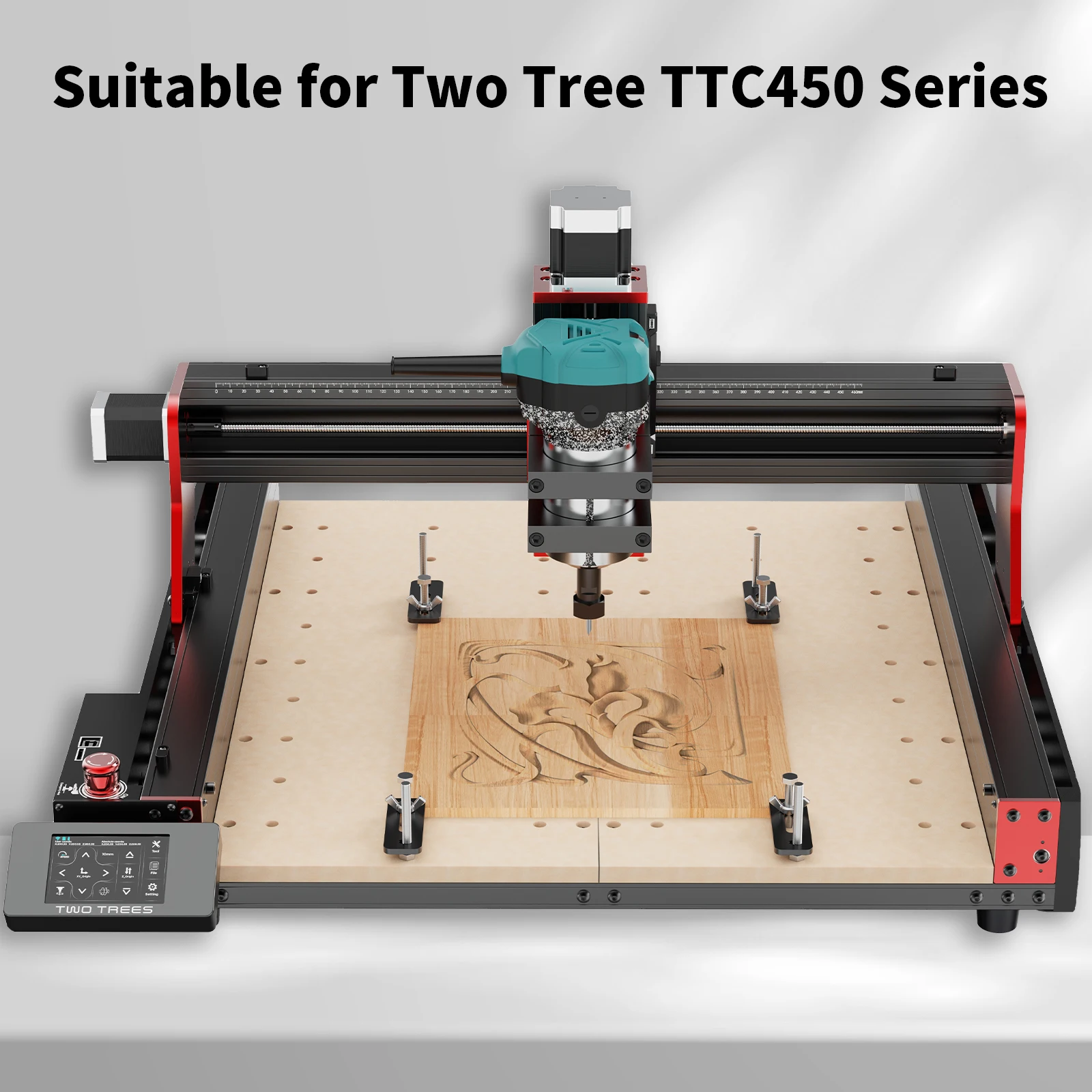 TWOTREES-Motor de fresado de husillo CNC de 800W para corte y grabado de Metal TTC450, enrutador de madera CNC, herramienta de enrutador compacta con estuche