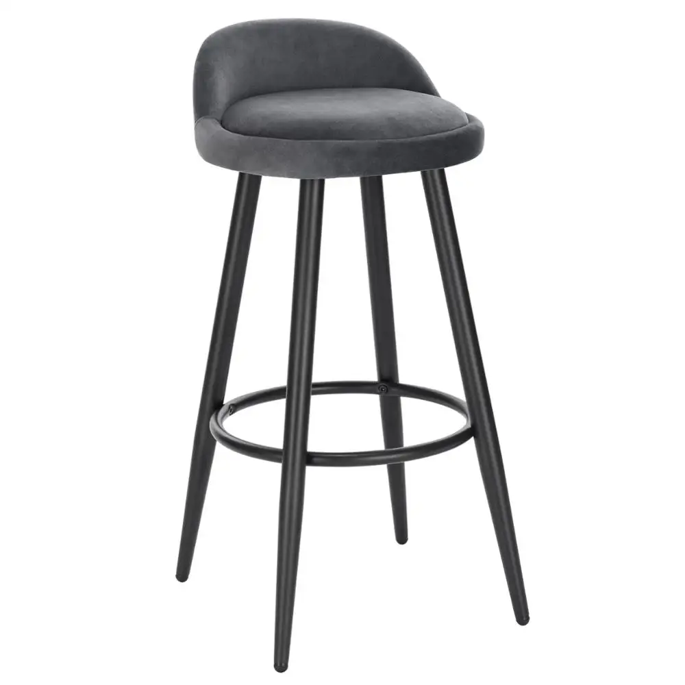 WOLTU Bunter Barhocker, Barstuhl, Bistrohocker, Thekenhocker mit Metallfußstütze, hoher Hocker, Caféhocker für Zuhause, Küche, Bar