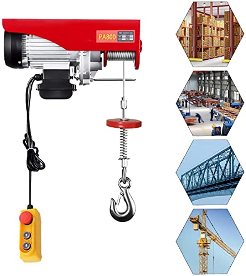 Elektrische Winde, Gerüst, Hebezeug, Winde, Kran, Werkstatt, Garage, Kabellift, 800 kg