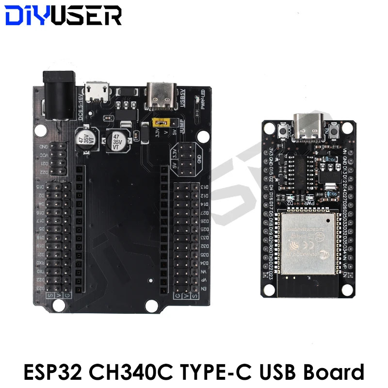 Placa de desenvolvimento esp32 TYPE-C usb ch340c wifi + bluetooth ultra-baixa potência dual core ESP32-DevKitC-32 ESP-WROOM-32 placa de expansão
