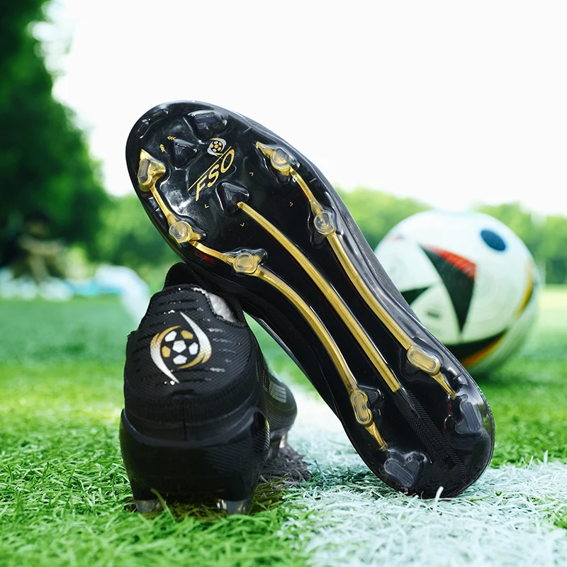 Men's High Quality Football Boots Professional AG/FG Soccer Shoes Kids Anti-Skip Training Soccer Cleats High Top Cleats