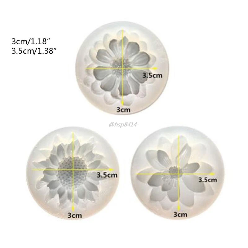 4Pcs Epoxy Harz Mold Kits Kamelie Sonnenblume Rose Turnsole Silikon Form Schmuck Machen Charms DIY Silica Formen Handwerk