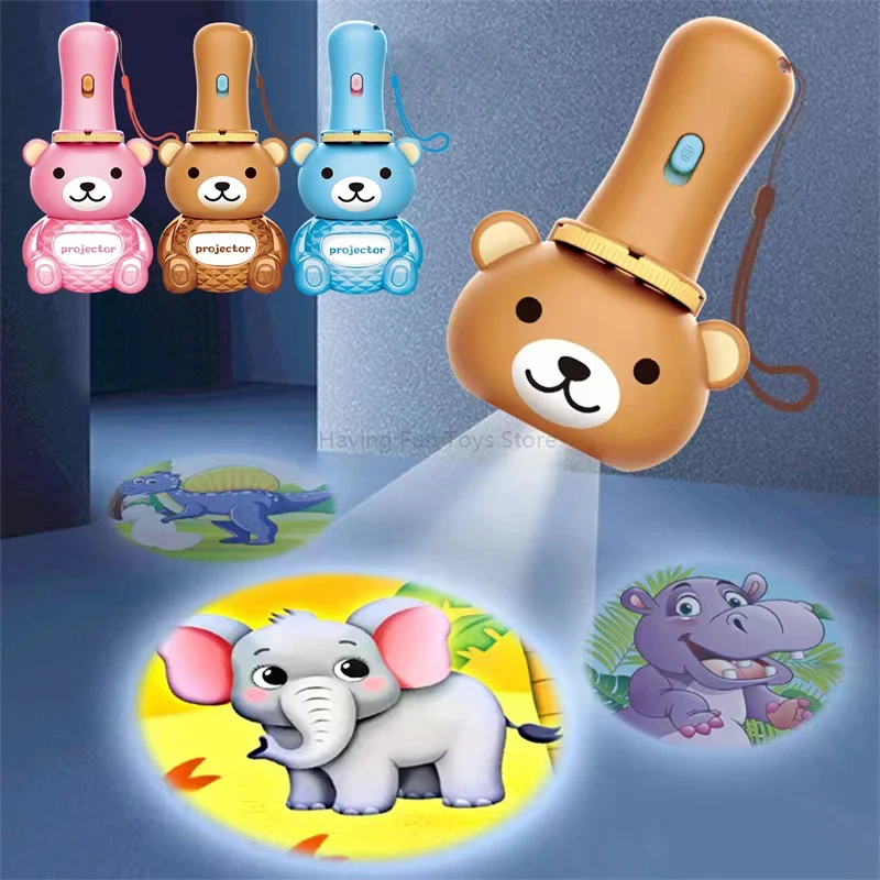Projecteur pour enfants éducation précoce motif cognitif Puzzle jouet pistolet de Projection lumineux cadeaux d'anniversaire pour enfants montre de Projection