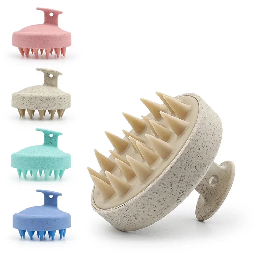 1 cepillo de champú de silicona, cepillo para masaje corporal, cepillo para baño y ducha, herramienta de peluquería, peine para masaje del cuero cabelludo, peine para lavado de cabello
