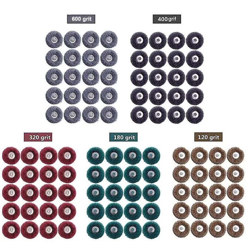 1 กระเป๋าไนลอน Buffing ล้อขัดมินิเจาะแปรงขัด Scouring Pads 2.35 มม./3 มม.สําหรับ Dremel อุปกรณ์เครื่องมือโรตารี่