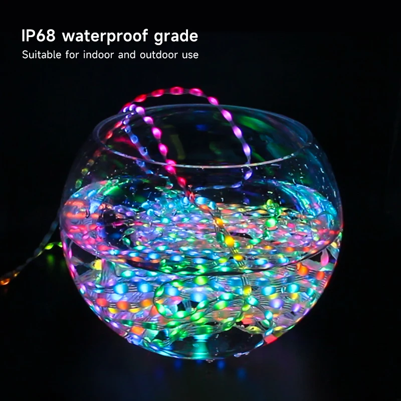 5V IP68 Wholesale Full Dream Color LED Strip String Fairy Lights WS2811 RGBIC Addressable Individually  Decorate Christmas tree