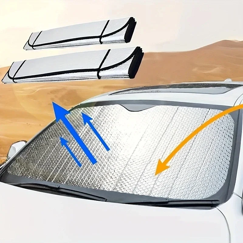 1 pedaço de guarda-sol para carro com isolamento térmico e proteção solar. Pára-brisa dianteiro do carro com ventosa Amagi