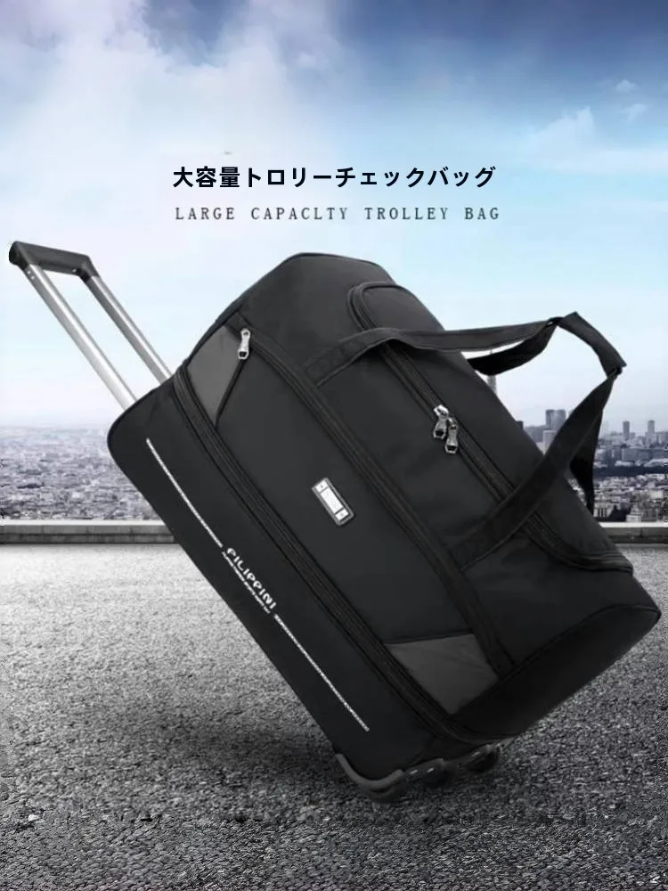 大容量の荷物バッグハンドルとハンドヘルドトラベルバッグ三輪トレーラーキルト収納袋寮生用拡張可能