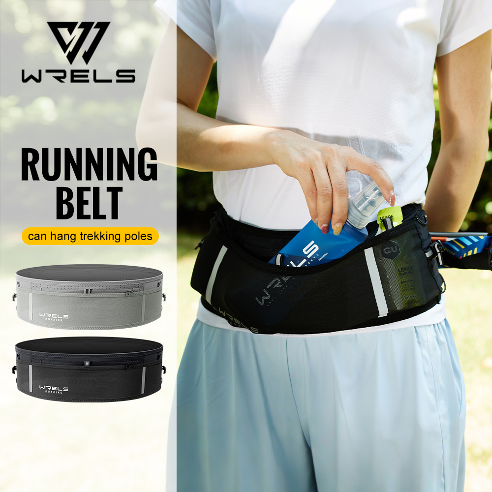 Поясная сумка WRELS, невидимый эластичный беговой ремень, многофункциональная поясная сумка, водонепроницаемая облегающая поясная сумка для марафона