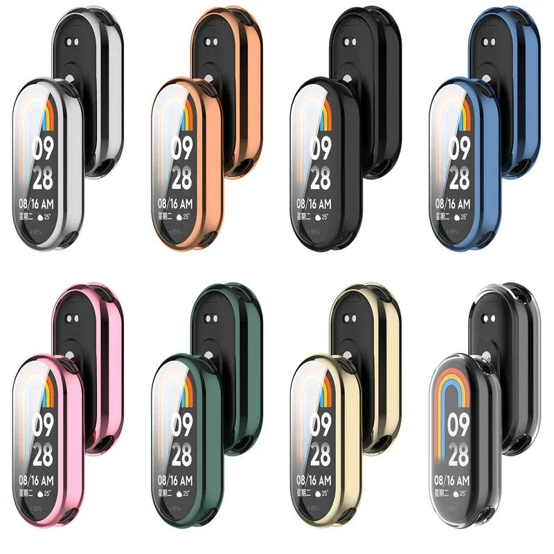 ฝาครอบป้องกันสําหรับ Xiaomi Mi Band 8 ป้องกันหน้าจอ Soft TPU พร้อม Sensitive Touch Control Miband 8 อุปกรณ์เสริม