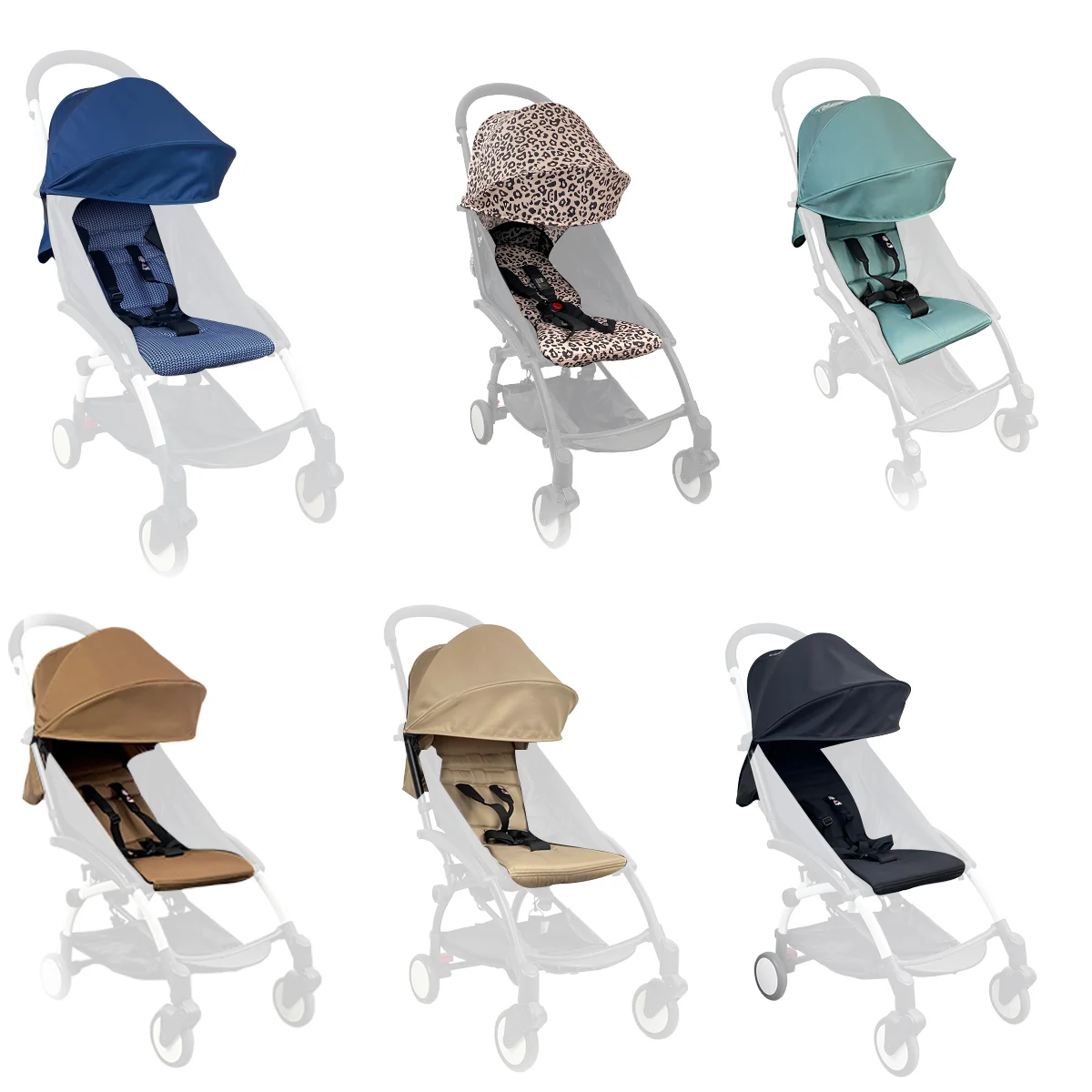 Capa para carrinho de bebê, almofada de assento compatível com babyzen yoyo, colchão com zíper traseiro, bolso, acessórios para carrinho