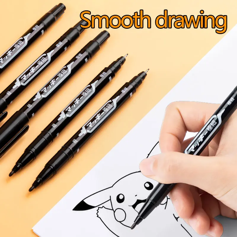 10 Uds. Rotuladores permanentes Manga impermeables de doble cara tinta aceitosa de colores boceto pintura arte escuela suministros papelería