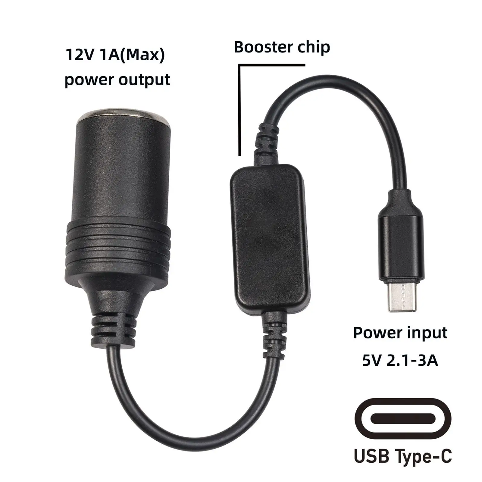USB Loại C Đến 12V Cắm Thuốc Lá Nữ Adapter Chuyển Đổi Dây Cho Ô Tô Bật Lửa Thuốc Lá Ô Tô máy Hút Bụi