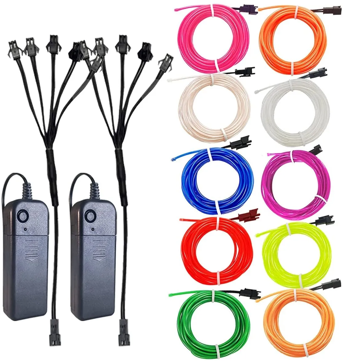 1 M 3 M 5 M GLOW EL ลวดนีออนสําหรับคริสต์มาส Dance PARTY เครื่องแต่งกาย DIY Multicolor Illuminated Light AA แบตเตอรี่โคมไฟ LED Strip
