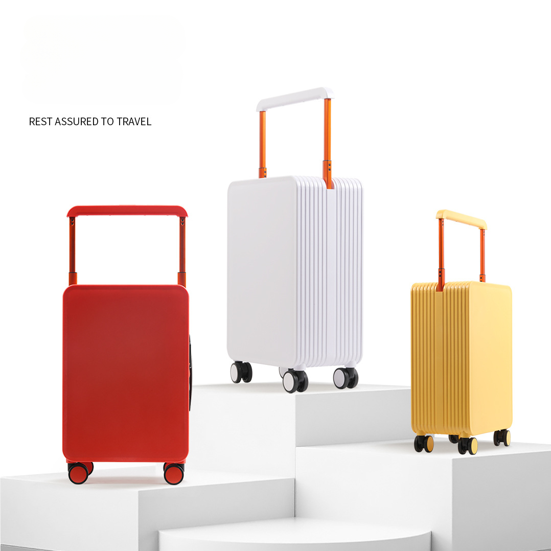 Новый обновленный чемодан из АБС-пластика + ПК, чехол на колесиках с широкой ручкой, модные чемоданы большой емкости для путешествий, разноцветный