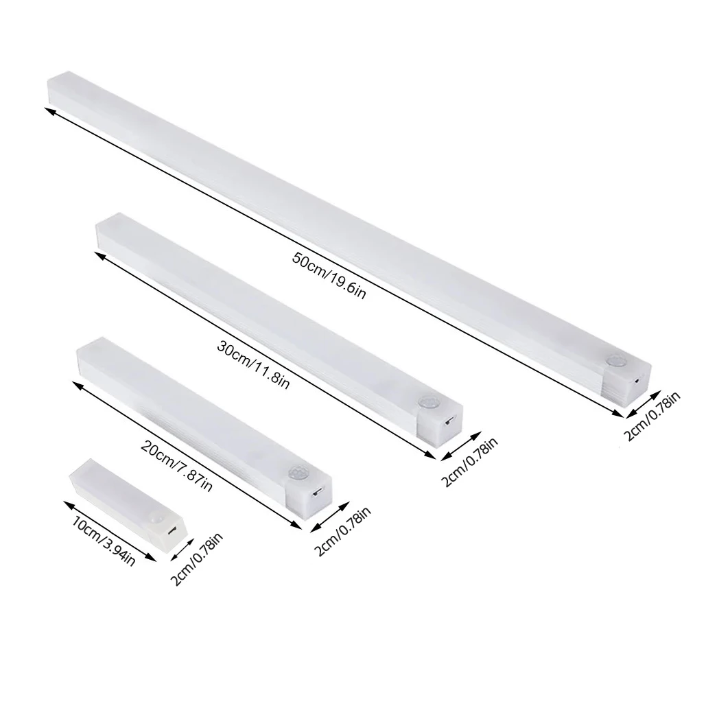 Luces LED nocturnas recargables inalámbricas, luces con Sensor de movimiento, armario, cocina, luces nocturnas, Sensor de dormitorio, luz para armario, escalera