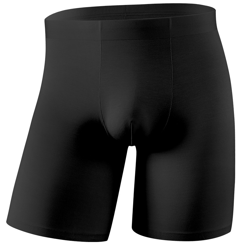 Mężczyźni Oddychające Bokserki z długimi nogawkami Sportowe Duży Rozmiar Seksowne Elastyczne Majtki Męskie Cueca Męskie Lodowy Jedwab Bezszwowe Wydłużone Krótkie Spodnie