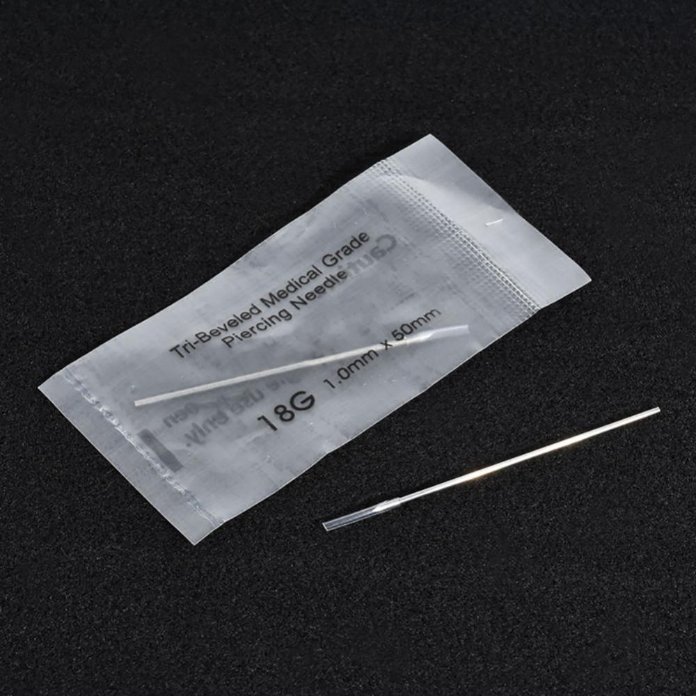 10 Chiếc 12/14/16/18/20G Surgicals Thép Dùng Một Lần Xỏ Kim Cho Rốn Mũi