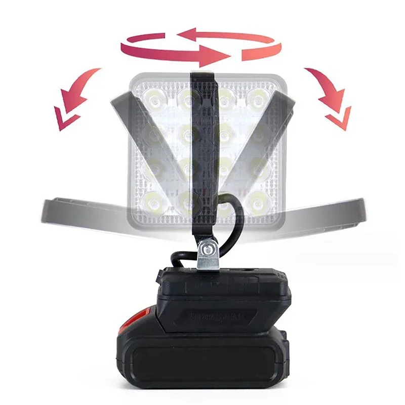 Focos portátiles de luz Led de 5/8 pulgadas, inalámbricos, para trabajo al aire libre, pesca, herramienta de emergencia portátil, luz compatible con batería Makita de 18V