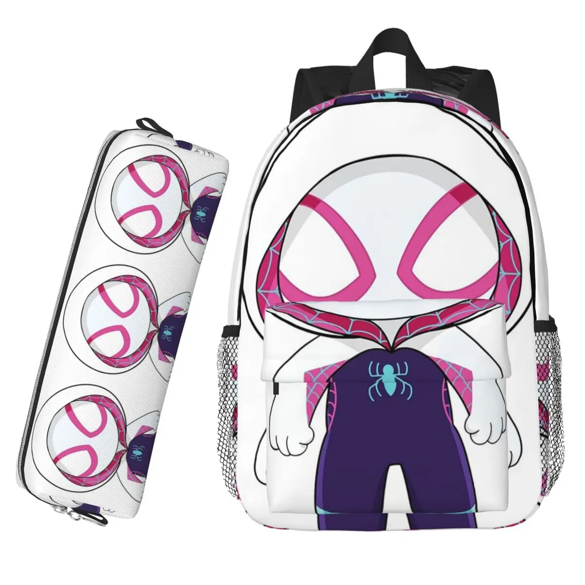Spider-Ghost, Baby Spidey Girl, Backpack Hot Sale Daypack Large Capacity Boys Girls BookBag Kids School Bag Pencil Case