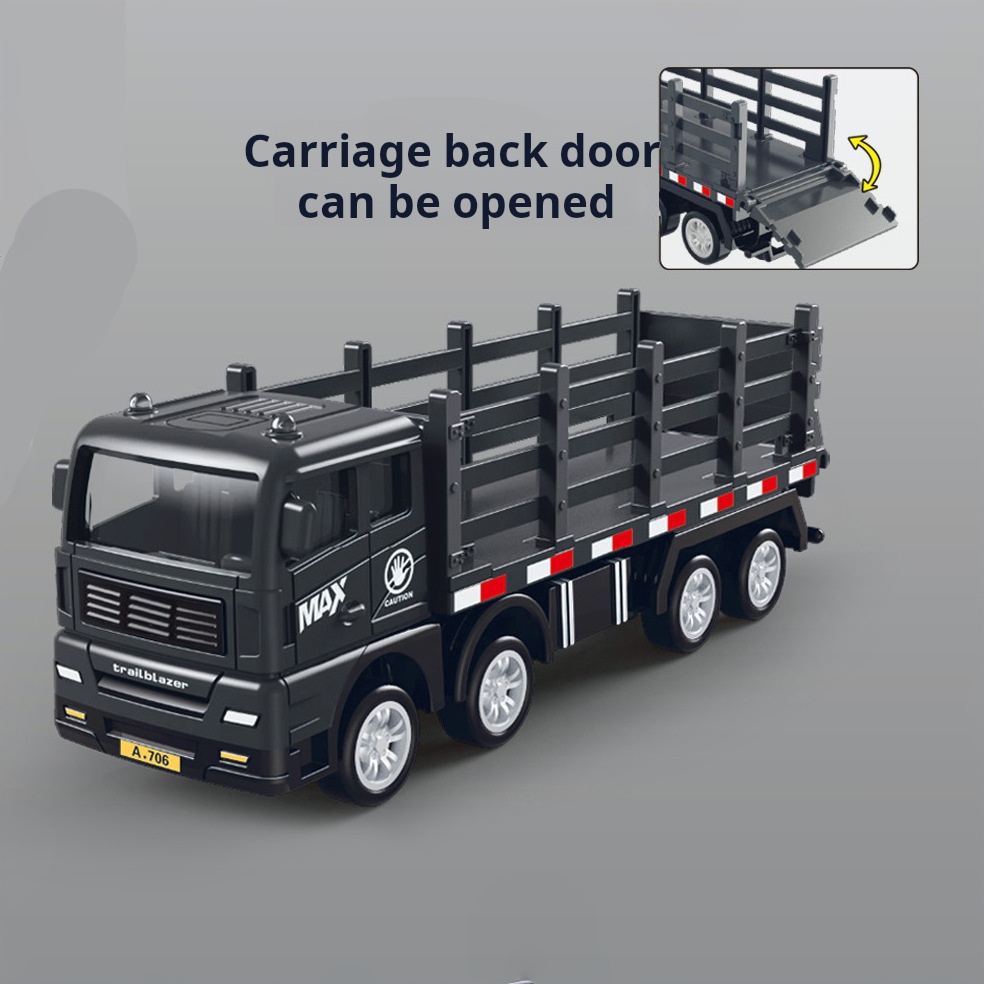 Simulação transportador recipiente caminhão veículo de carga crianças puxar para trás modelo carro brinquedos educativos para menino jogo presente