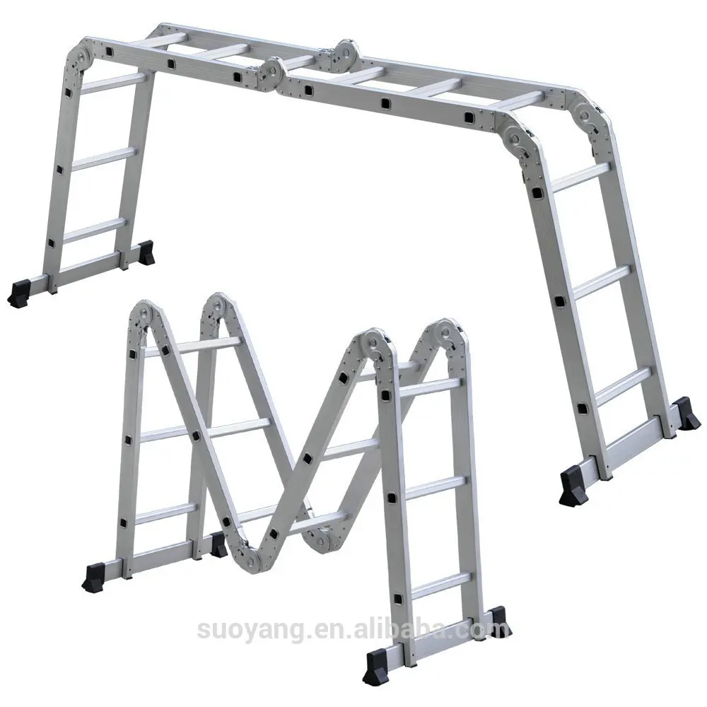 Aluminium Multi-fuction Ladder As Seen on TV Folding Ladder Warehouse Use Ladder