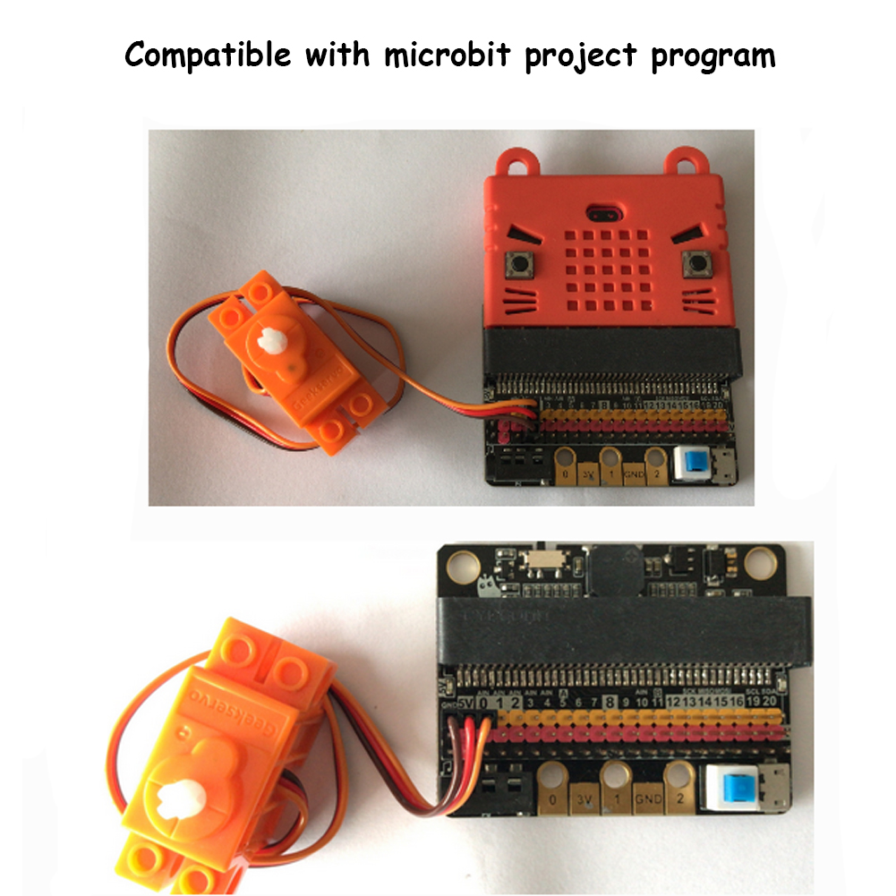 4pcs Geekservo 360 Graus de Rotação Contínua Servo Wheel Compatível com Blocos de Construção Legoeds Micro:bit Robot Smart Car