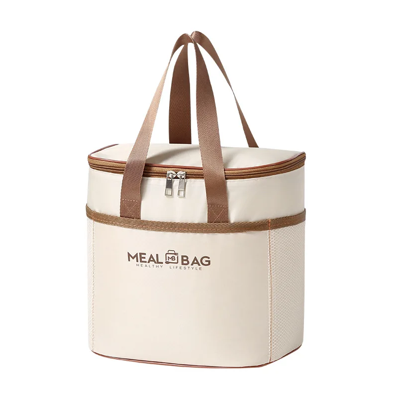 Borsa per il pranzo portatile Scatola isolata per alimenti Scatola isolata con tracolla impermeabile, borsa per il pranzo portatile, alluminio frescomA-DH