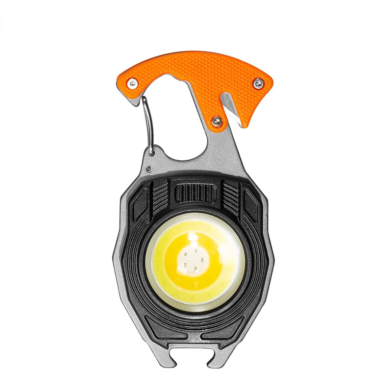 จํานวนมาก 10 ชิ้น Mini ไฟฉายไฟฉุกเฉินแบบพกพา COB ทํางาน LED พวงกุญแจชาร์จด้วยแม่เหล็ก