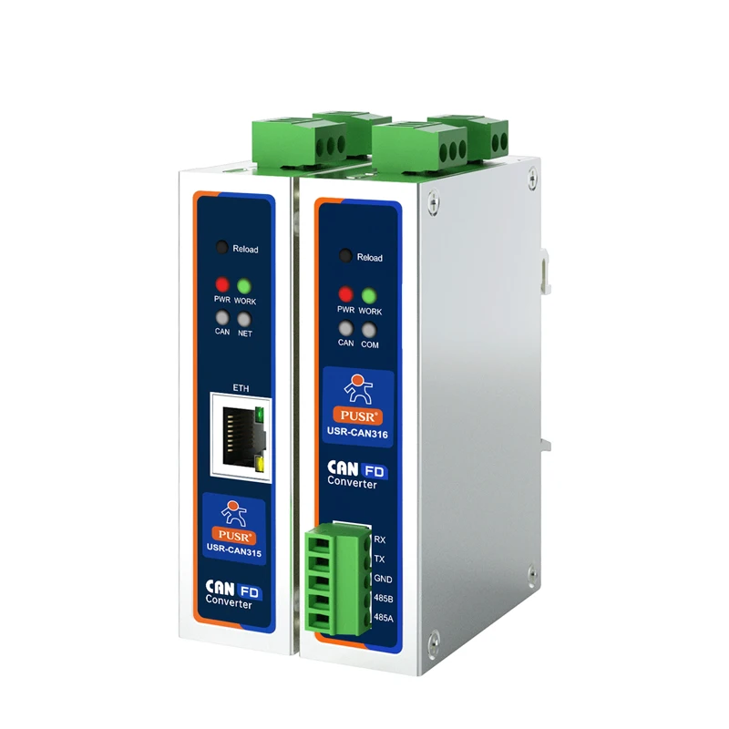 Преобразователь протокола PUSR CANFD CANFD в Ethernet CANFD в RS485 RS232 Modbus RTU в Modbus TCP USR-CAN315/316
