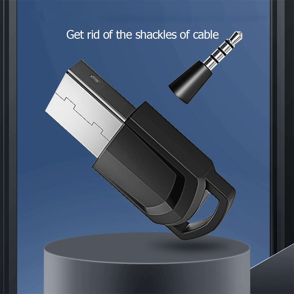 Bluetooth Audio nadajnik słuchawki bezprzewodowe Adapter z odbiornikiem dla konsoli do gier PS5/PS4 słuchawki do komputera PC 2 w 1 USB Bluetooth 5.0