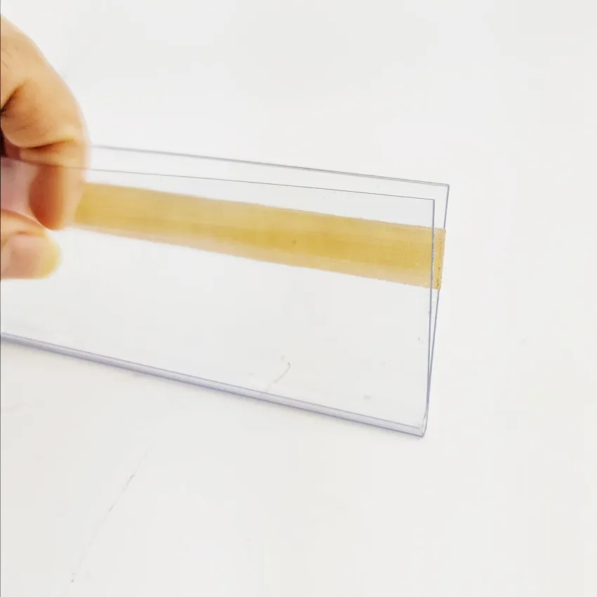 H5cm Nhựa PVC Giữ Kẹp Kệ Giá Hàng Hóa Giá Người Thảo Luận Ký Nhãn Hiển Thị Dữ Liệu Dải Băng Dính 50 Chiếc