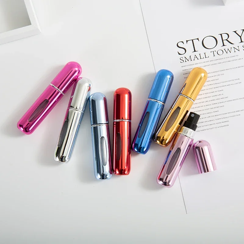 5ml 향수 스프레이 병, 휴대용 향수 분무기 채울 수있는 미니 향수병 향수 빈 병 향기 펌프 상자