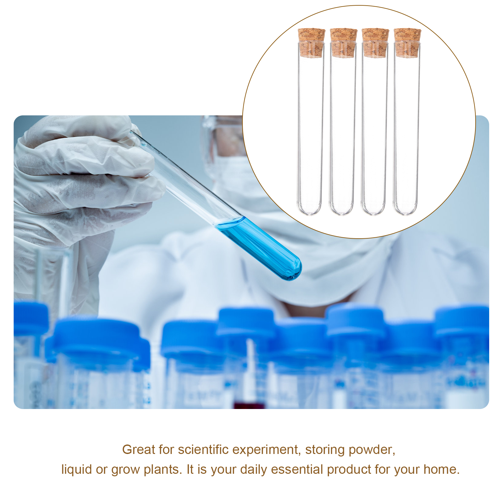 30 Stück Reagenz gläser klare Röhrchen mit Korks topfen für Schmuck perlen Pulver