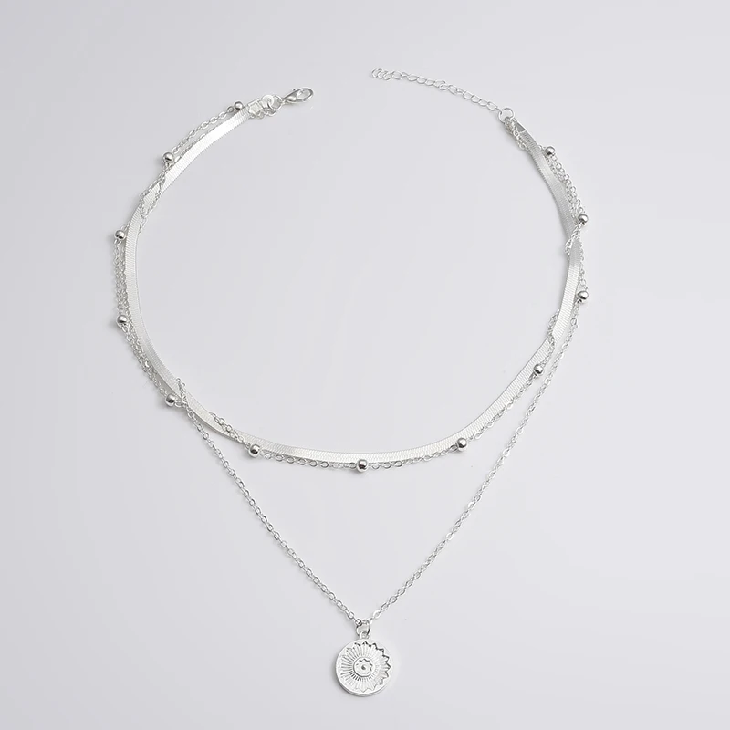 925 เงินสเตอร์ลิงสามชั้นสร้อยคองู CHAIN Charm Ball CHAIN ของขวัญ PARTY สําหรับผู้หญิงประณีตเครื่องประดับ