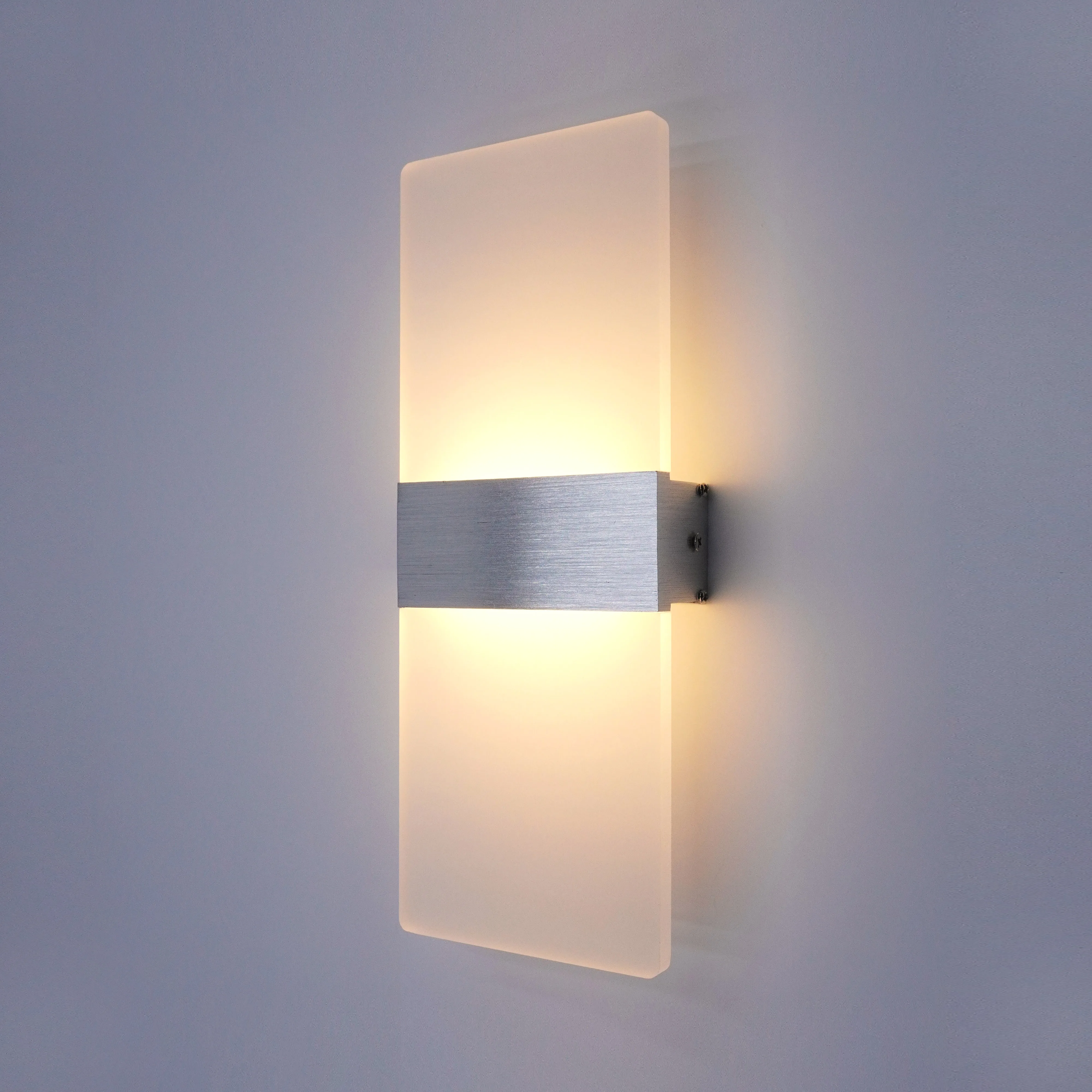 Modern minimalist wall lamp, indoor LED wall light, aluminum acrylic hardwire, bedroom living room corridor staircase Sconces