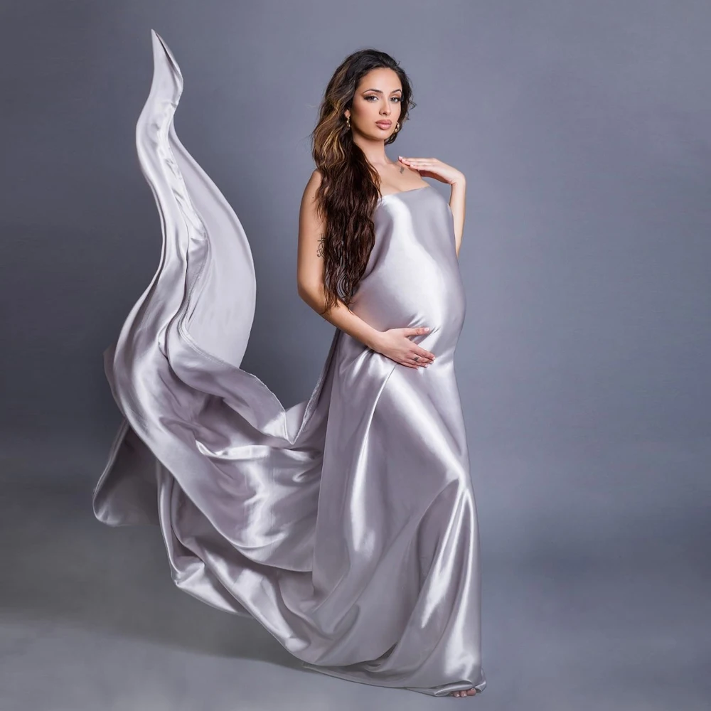 Maternity Photography Props Photoshoot Background Cloth Bright Soft Satin Luster Fabric Studio Shooting Accessories