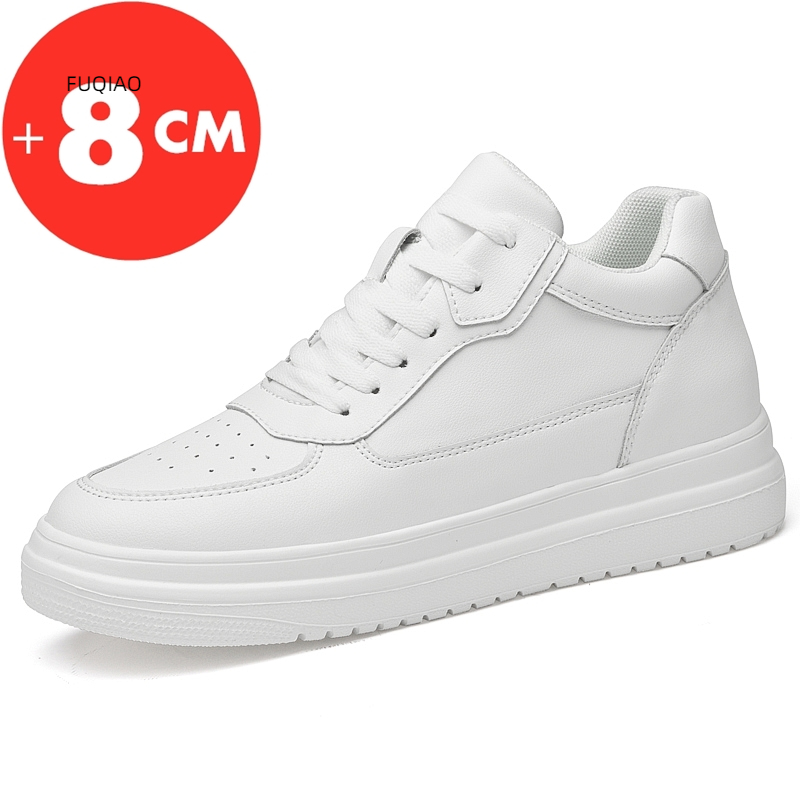 Lift Turnschuhe Mann Aufzug Schuhe Höhe Erhöhen Einlegesohle 8 cm Weiß Schwarz Größere Schuhe Männer Freizeit Mode Sport Plus größe 36-44