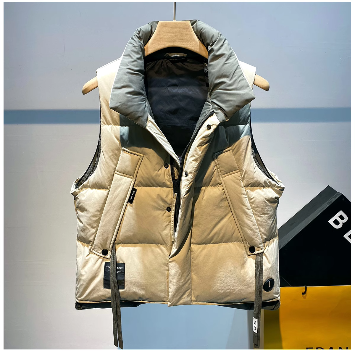 Colete Masculino de Aodão com Isolamento Térmico para o Inverno, Casual, Moda, Tamanho ande, Casaco de Lazer Masculino