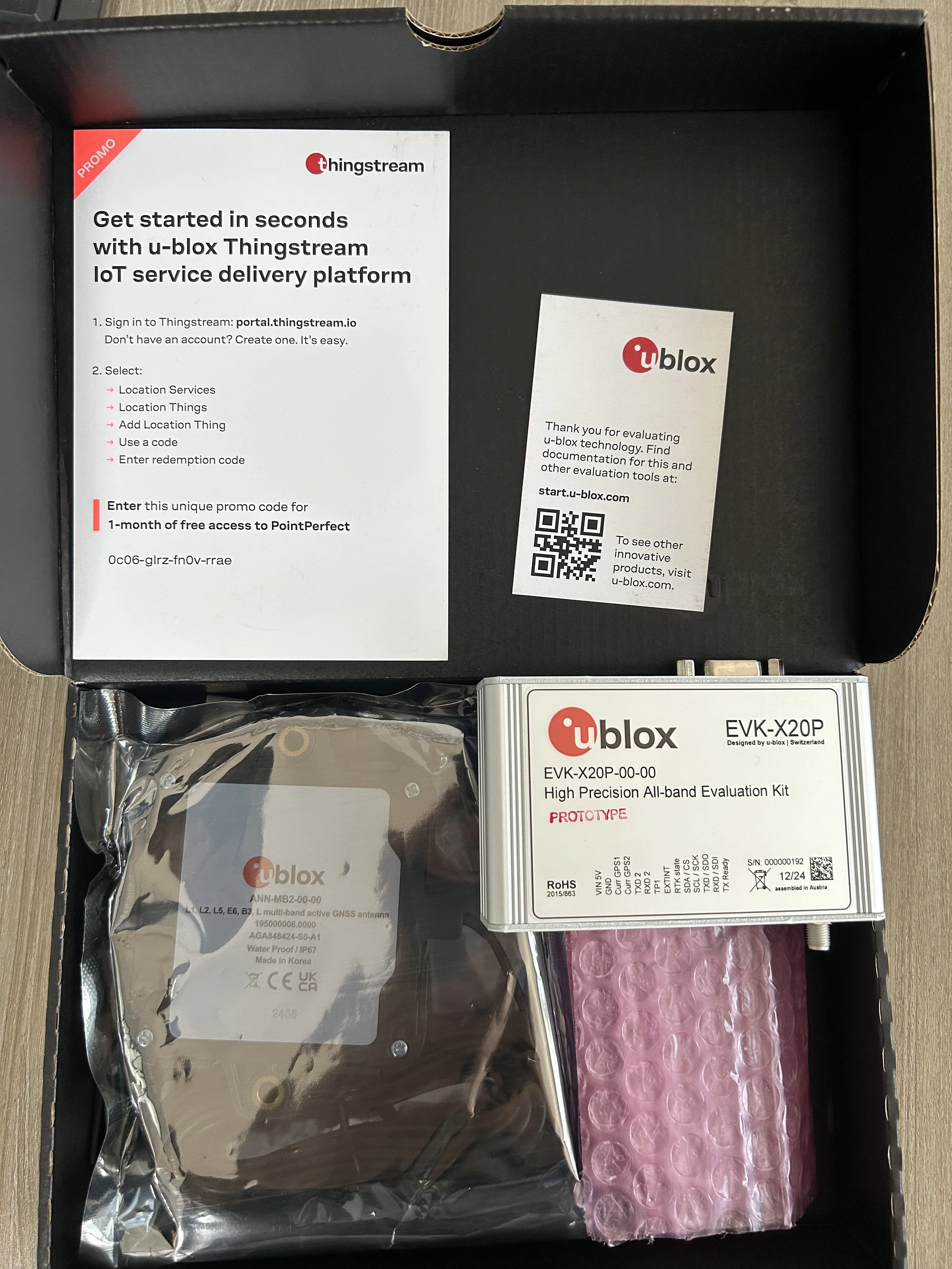Herramienta de desarrollo U-blox EVK-X20P GNSS/GPS EVK-X20P-00-00 ZED-F9P UM980