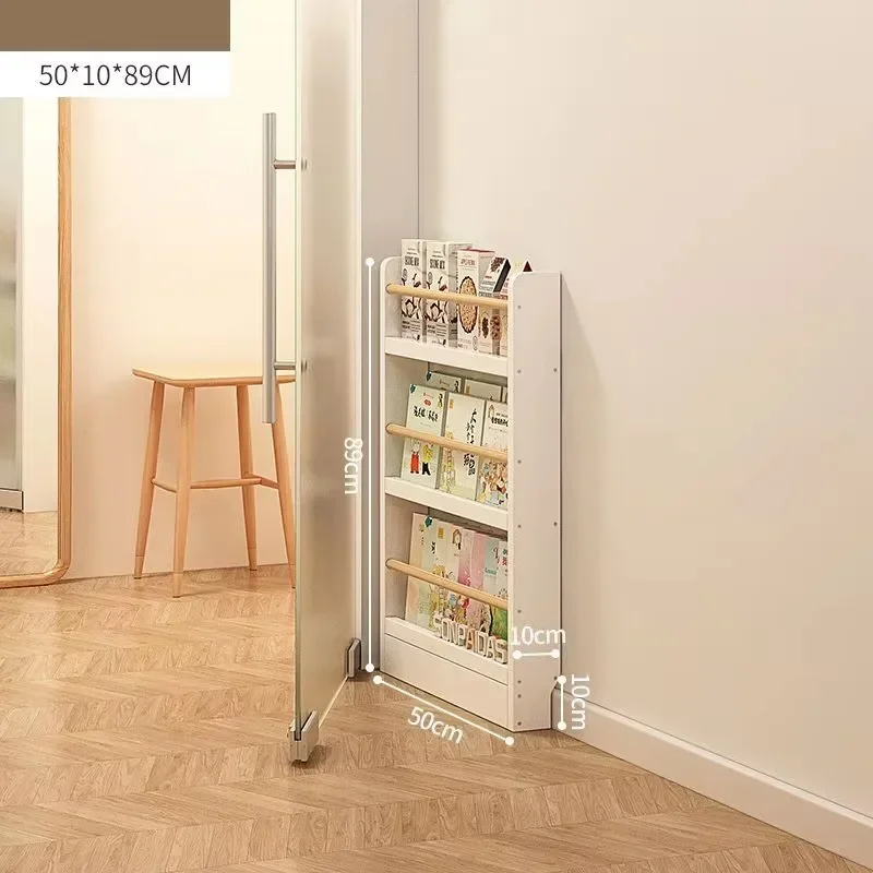 Solid Wood Bookshelf for Kids – Multi-Tier Reading Bookcase with Storage, Wall-Mounted or Freestanding, Nursery/Study Organizer