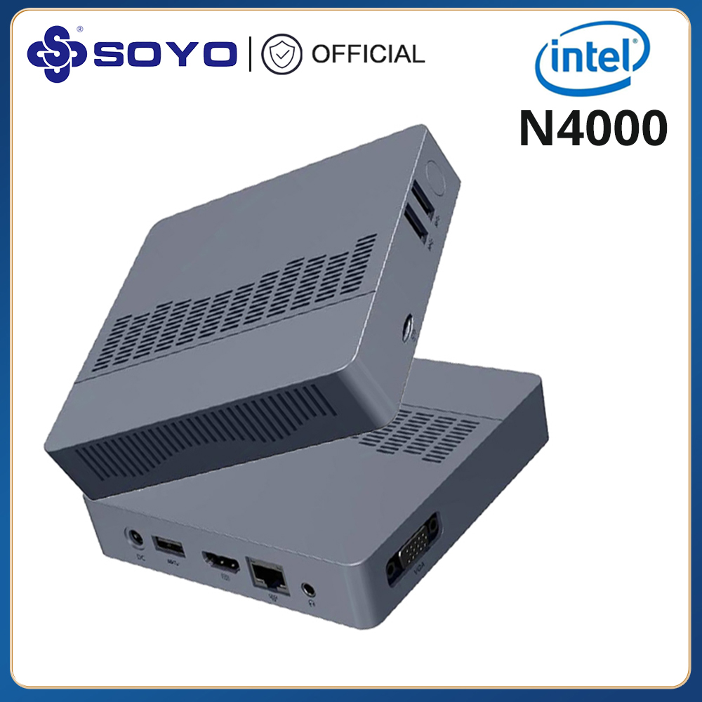 Soyo m2 air mini pc: leistungs starker 6gb ram, 128gb emmc, intel n4000, windows 11 pro-kompakt & ideal für zuhause, business & spiele