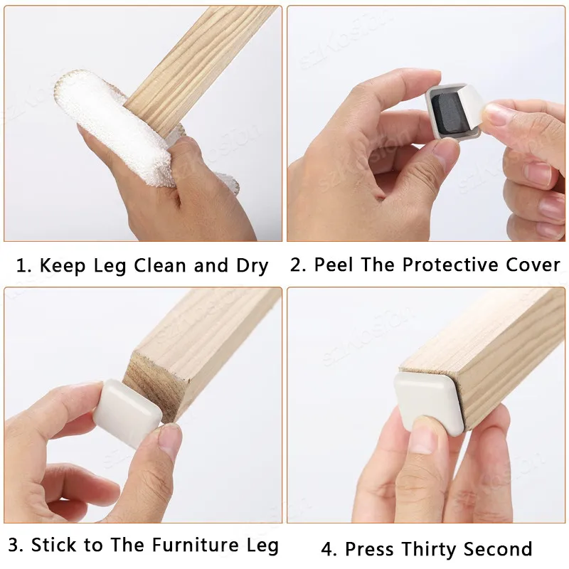 20pcs/lot Furniture Leg Slider Pads Anti Scratch Easy Move Heavy Thickened Moving Pad Anti-abrasion Floor Protector Slip Mat