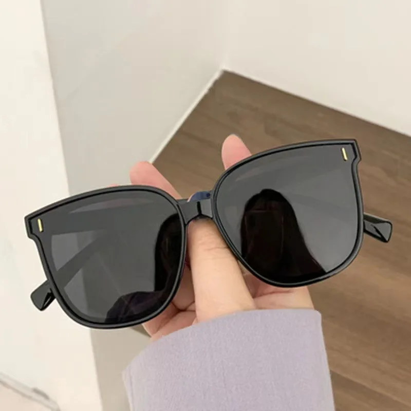Moda personalidad coreana Ins tendencia marco cuadrado negro UV400 gafas de sol para gafas de sol de calle unisex