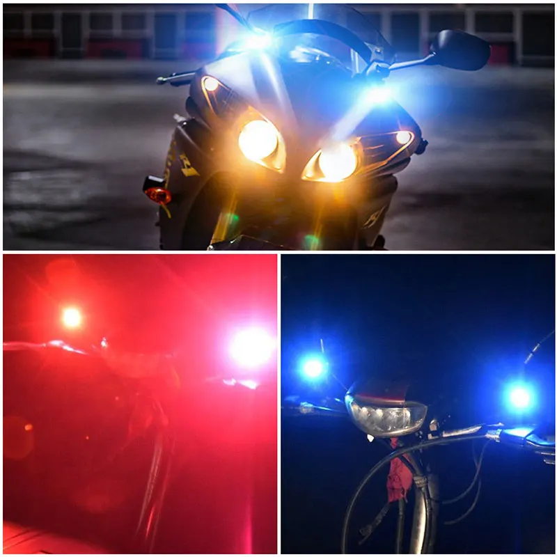 2 pçs motocicleta led luz super brilhante águia olho lâmpada de condução scooter moto modificação luz freio nevoeiro acessórios