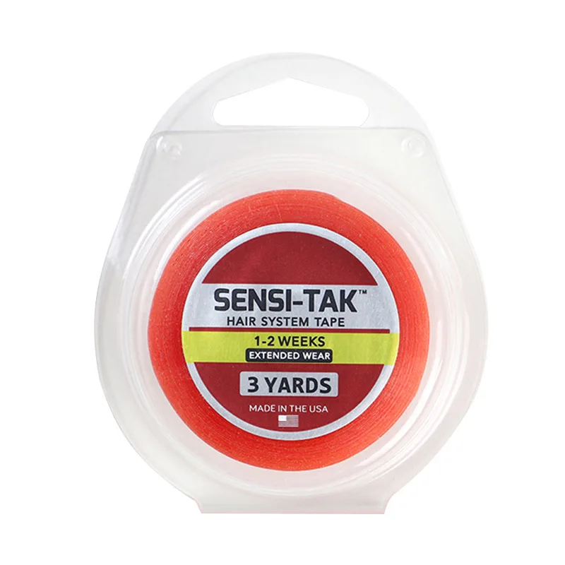 3 Bãi SENSI-TAK Dính Màu Đỏ Băng Tóc Băng Dính Bên Đôi Với Ren Tóc Giả/Tóc Giả (1.27Cm 1.9cm 2.54Cm)