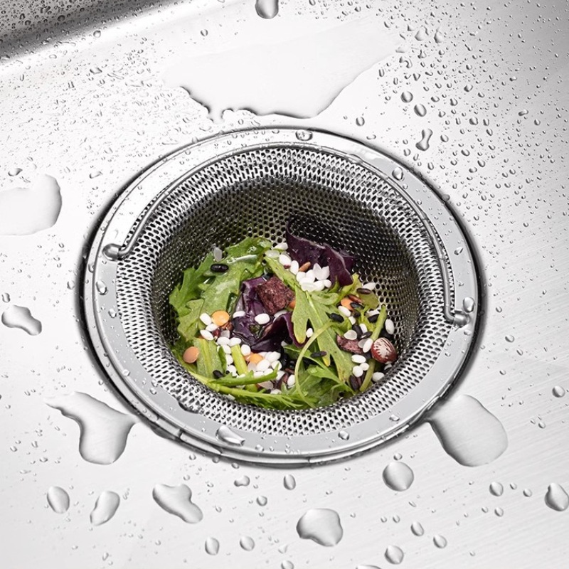 Stainless Steel Kitchen Sink Filter Network For Vegetable Washing Basin Sink Sewer Residue Filtration Anti Clogging Leakage Net
