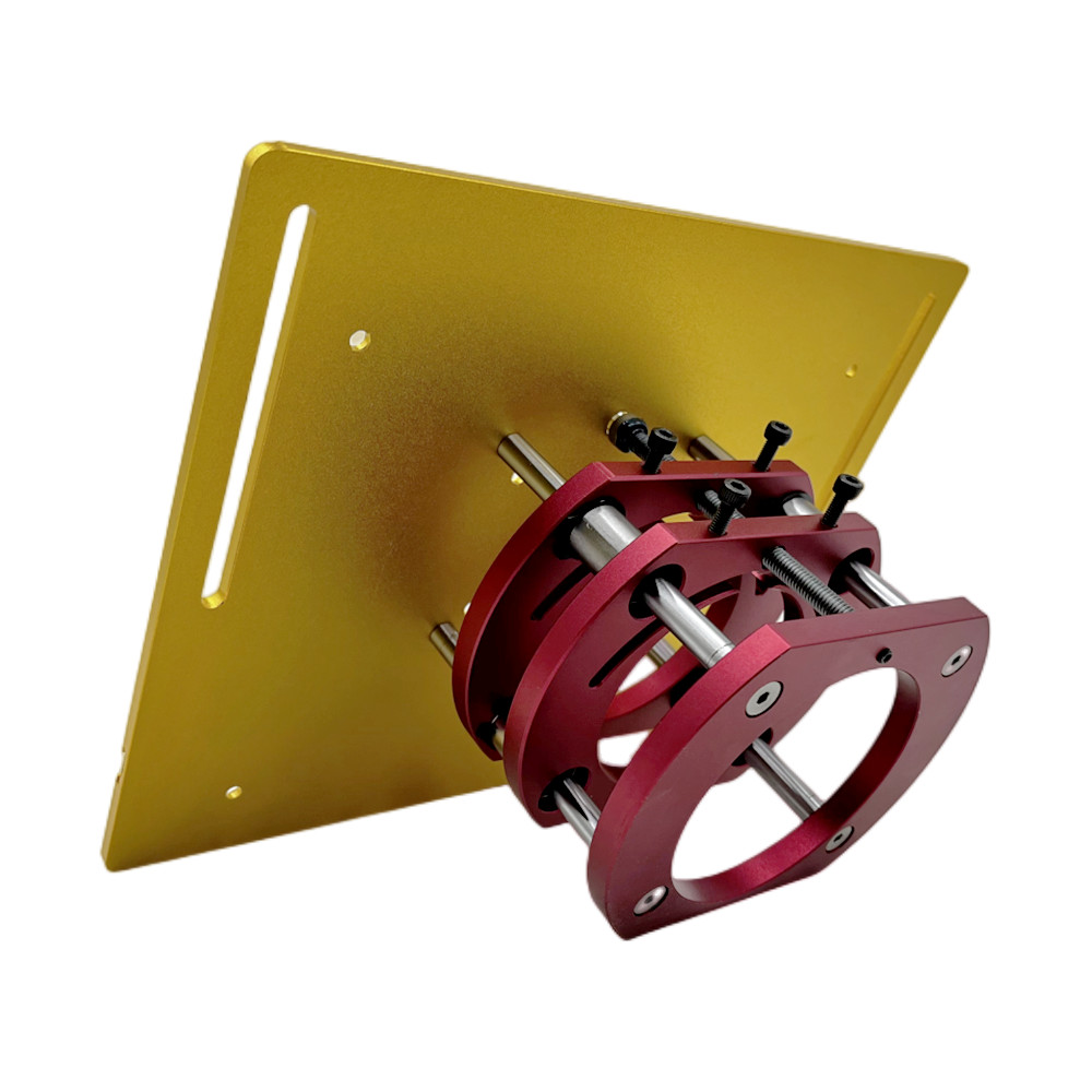 Router Lift Kit W/อลูมิเนียม Router แผ่นสําหรับเส้นผ่านศูนย์กลาง 65 มม.มอเตอร์ไม้ Router Table Workbench Trimmer แกะสลักเครื่อง