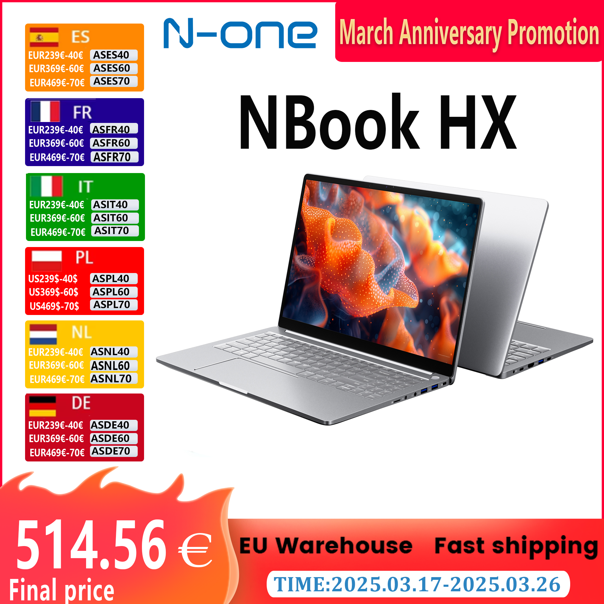N-one NBook HX Ryzen 9 6900HX Laptop 15,6 pollici FHD HD 32 GB DDR5 1TB SSD 2560 display 1440 Computer portatile Windows 11Pro (fino a 4.9GHz