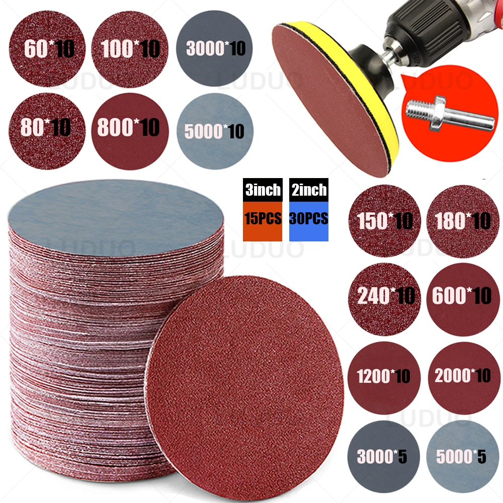 3/2 Inch Đĩa Lót Giấy Nhám Mài Mòn Dụng Cụ Cầm Tay Cho Đèn Pha Ô Tô Sửa Chữa Phục Hồi Bánh Đánh Bóng Gỗ Giấy Chà Nhám